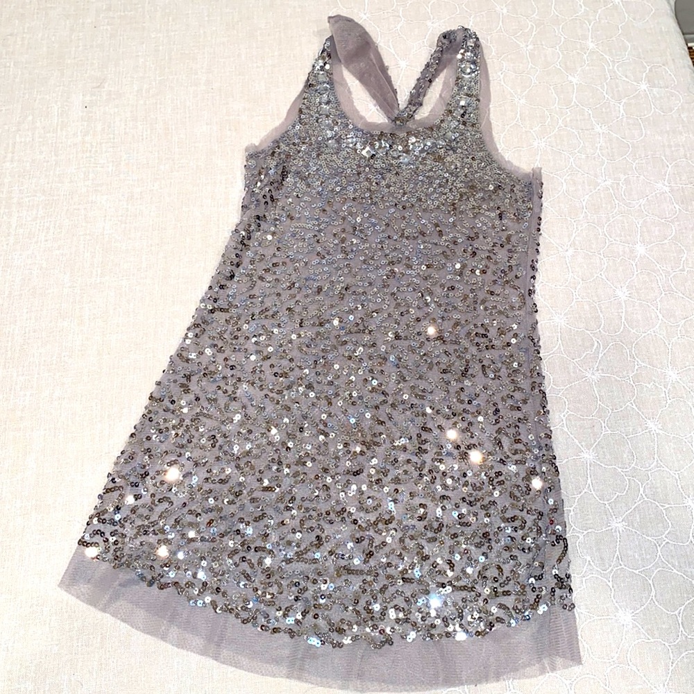 💎💎SILVER SEQUIN RACER BACK TOP💎💎